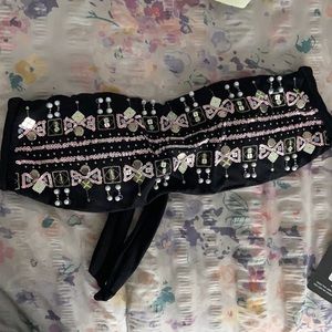 Victoria’s Secret Beaded Bikini Bandeau Top